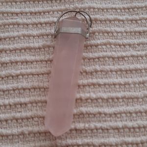 Pink quartz pendant